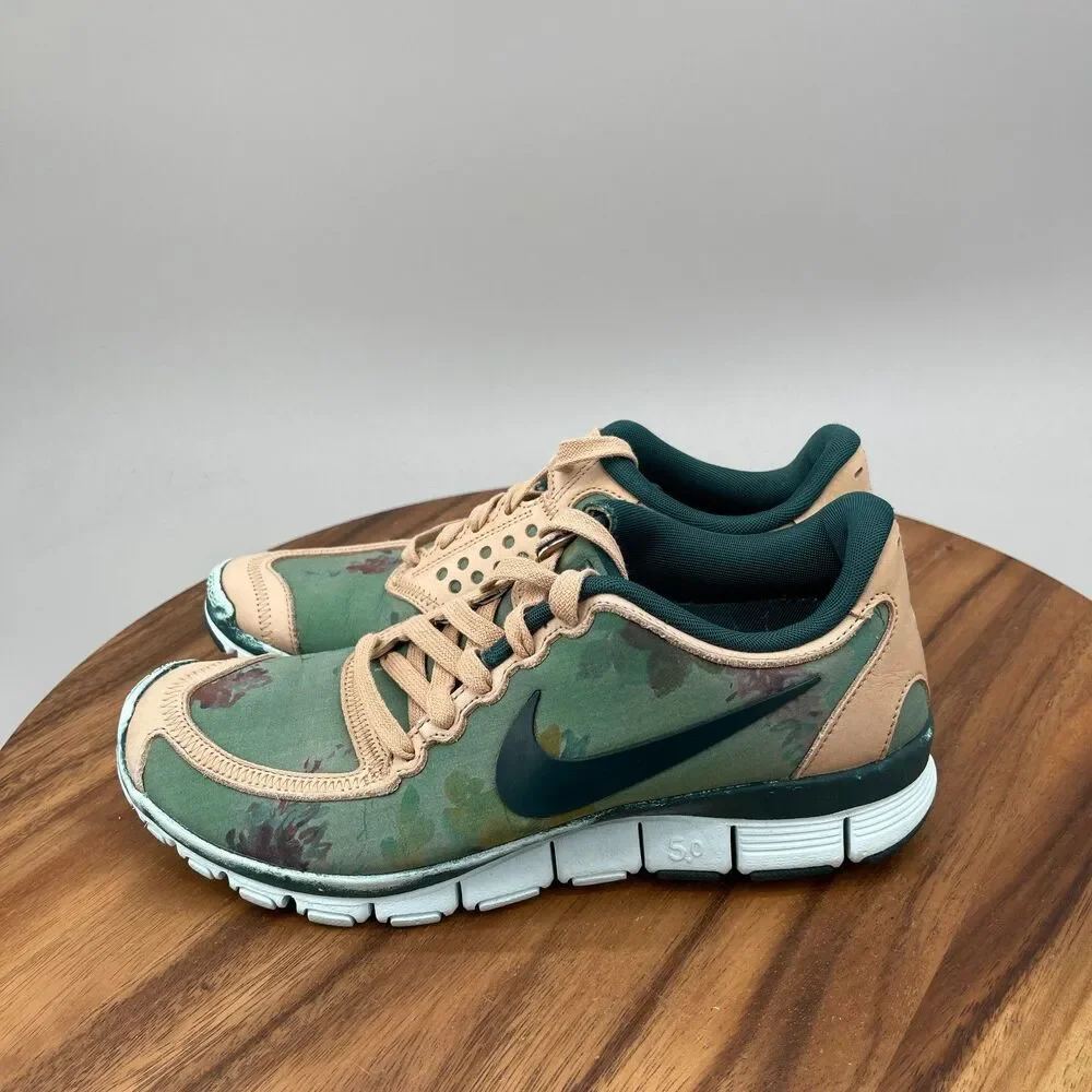 Nike Free 5.0 Liberty Shoes Womens Size 9.5 Floral Green London Liberty Sneakers